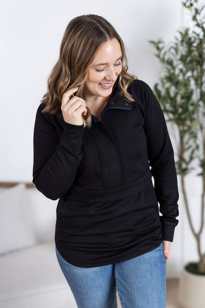 IN STOCK Mia Scuba Halfzip - Black FINAL SALE