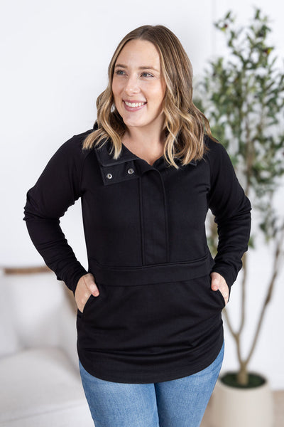 IN STOCK Mia Scuba Halfzip - Black FINAL SALE