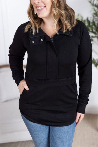 IN STOCK Mia Scuba Halfzip - Black FINAL SALE