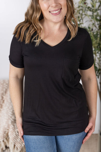 IN STOCK Sophie Pocket Tee - Black FINAL SALE
