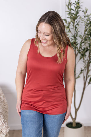 IN STOCK Luxe Crew Tank - Papaya FINAL SALE