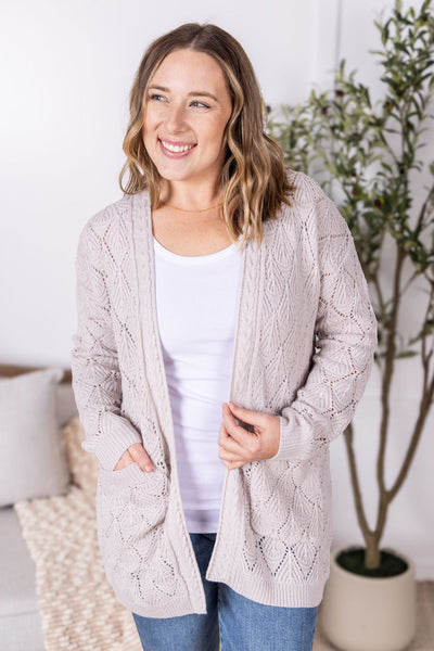 IN STOCK Open Knit Cardigan - Neutral FINAL SALE