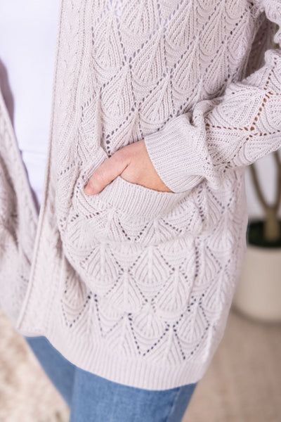 IN STOCK Open Knit Cardigan - Neutral FINAL SALE