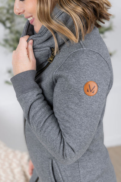 IN STOCK Quinn ZipUp Cowl - Charcoal FINAL SALE