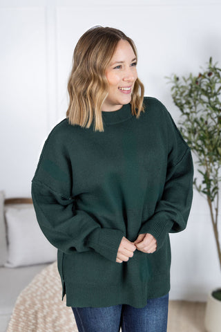 IN STOCK Aurora Cozy Sweater - Hunter Green FINAL SALE