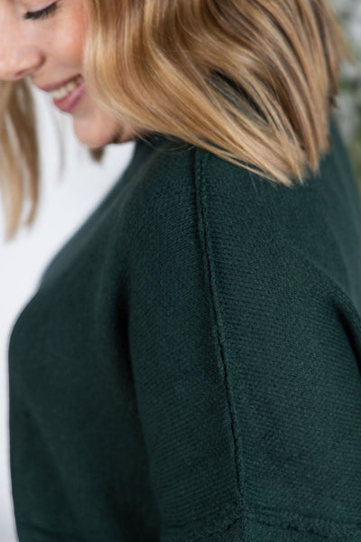 IN STOCK Aurora Cozy Sweater - Hunter Green FINAL SALE