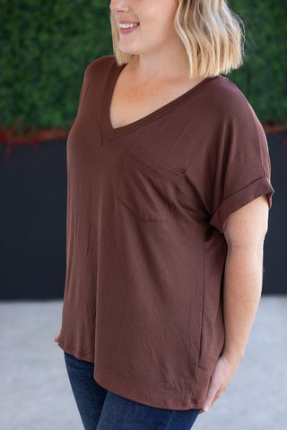 IN STOCK Sierra Pocket Top - Brown