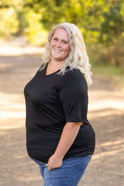 IN STOCK Sophie Pocket Tee - Black FINAL SALE