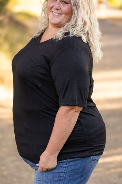 IN STOCK Sophie Pocket Tee - Black FINAL SALE