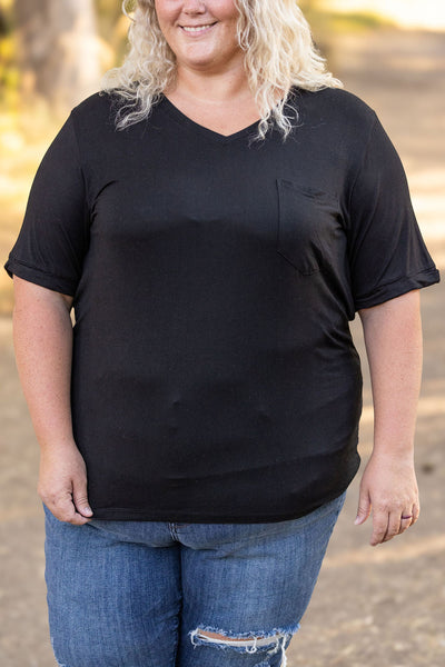 IN STOCK Sophie Pocket Tee - Black FINAL SALE
