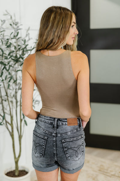 Any Time, Any Place Bodysuit in Mocha Brown