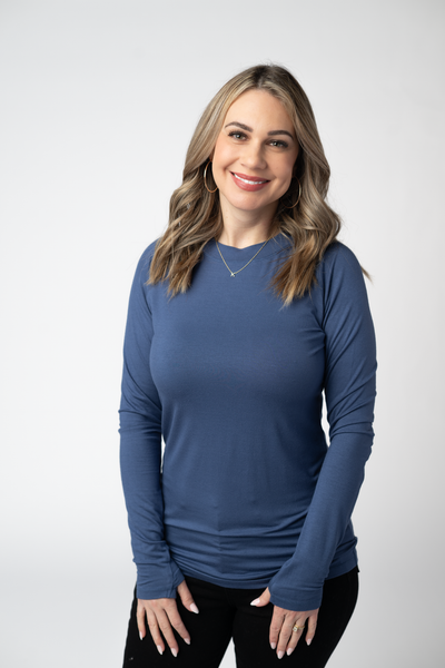 IN STOCK Blair Long Sleeve Top - Blue