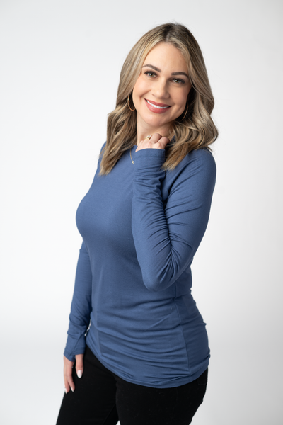 IN STOCK Blair Long Sleeve Top - Blue
