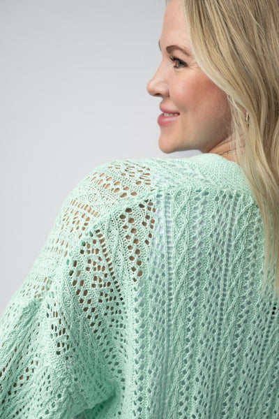 IN STOCK Callie Cropped Cardigan - Mint FINAL SALE