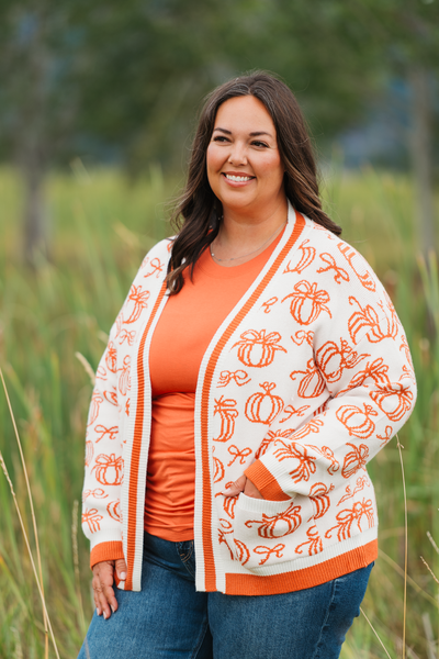 IN STOCK Pumpkins Pocket Cardigan FINAL SALE