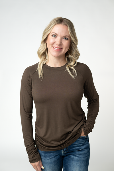 IN STOCK Blair Long Sleeve Top - Brown