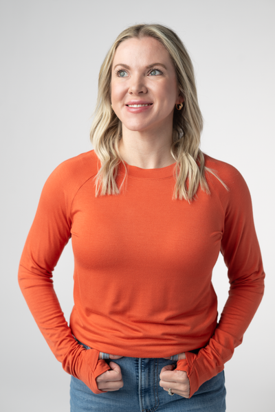 IN STOCK Blair Long Sleeve Top - Pumpkin