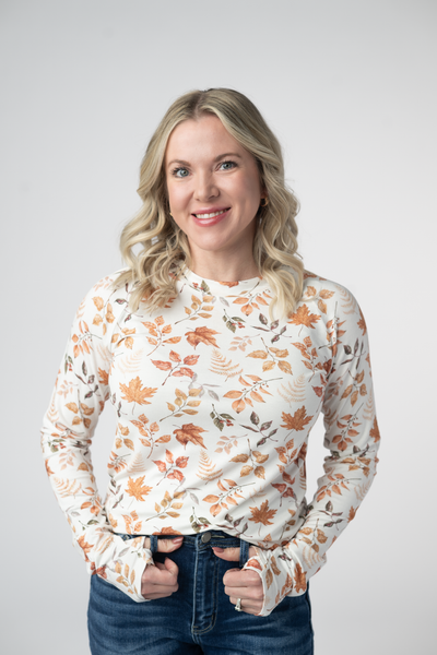 IN STOCK Blair Long Sleeve Top - Harvest Leaves
