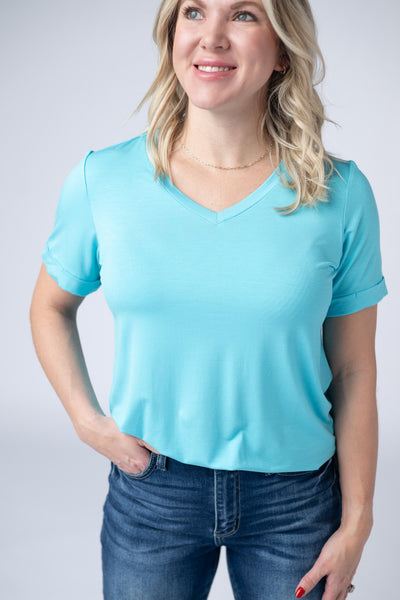 IN STOCK Sophie Top - Aqua Blue