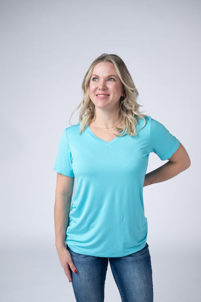 IN STOCK Sophie Top - Aqua Blue