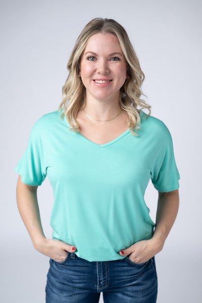 IN STOCK Chloe Cozy Top - Turquoise