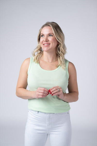 IN STOCK Ava Tank - Lime FINAL SALE
