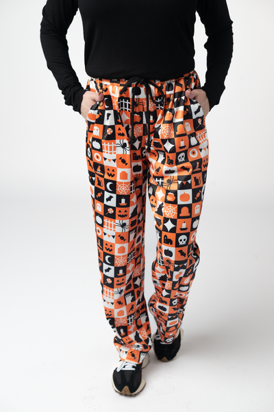 IN STOCK Lounge Pants - Trick-Or-Treat Checkered FINAL SALE