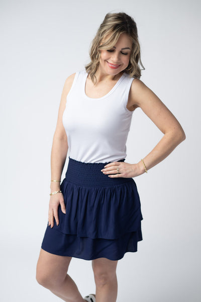 IN STOCK Roxie Ruffle Skort - Navy FINAL SALE