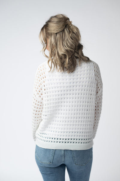 IN STOCK USA Sequin Flag Open Knit Pullover FINAL SALE