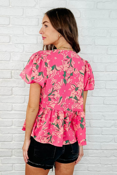 Floral Fling Puff Sleeve Blouse