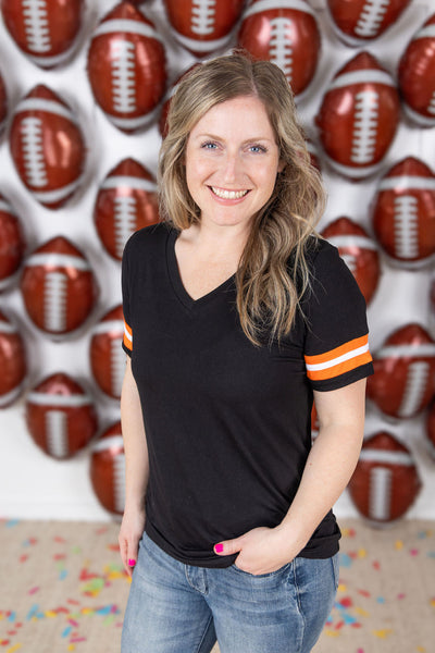 IN STOCK GameDay Tessa Short Sleeve Top - Cincinnati FINAL SALE