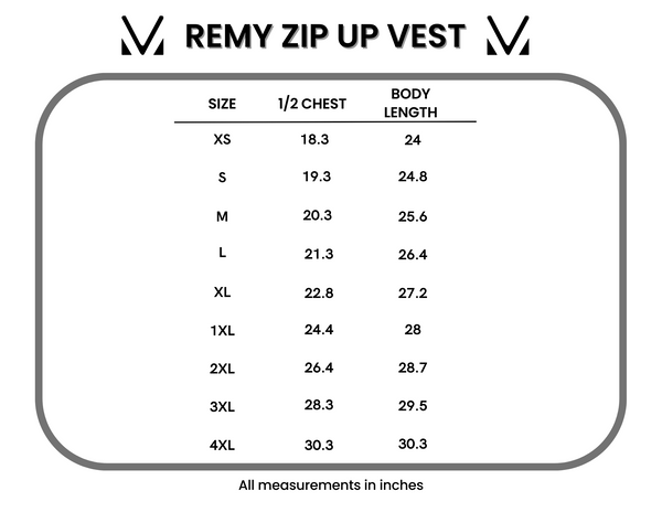 IN STOCK Remy Zip Up Vest - Black