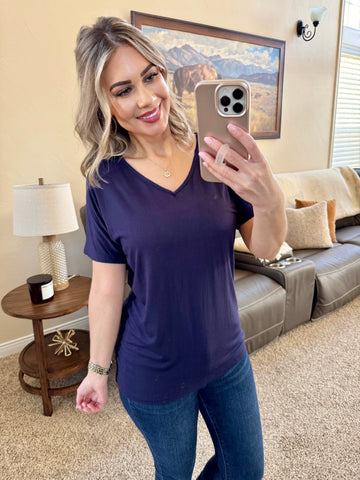 IN STOCK Chloe Cozy Tee - Navy