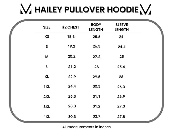 IN STOCK Hailey Pullover Hoodie - Rainbow Stripes and Blue