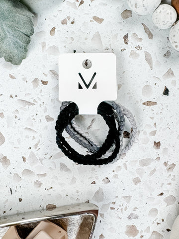 IN STOCK Black and Grey Hair Tie Sets FINAL SALE