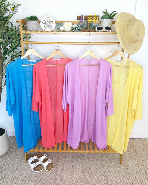 IN STOCK Ellie Cover-Up Kimono - Lemon