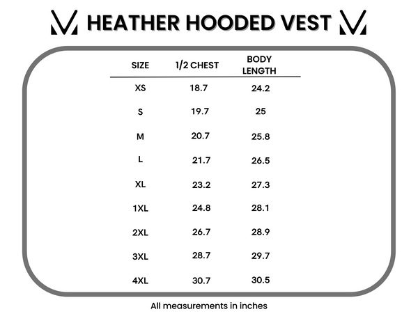 IN STOCK Heather Geometric Hooded Vest - Black