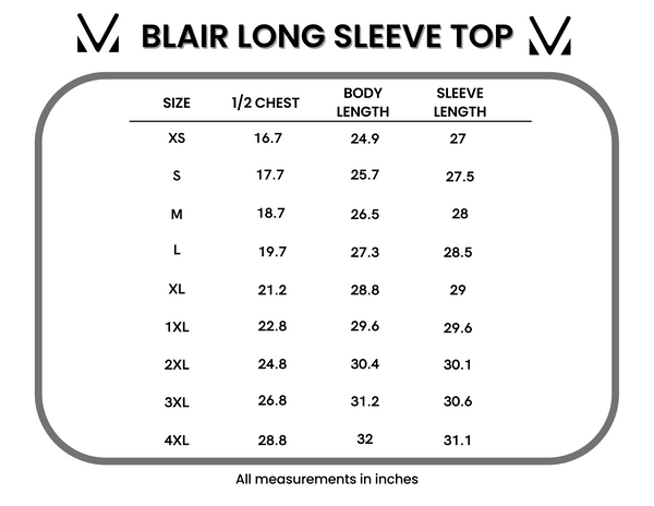 IN STOCK Blair Long Sleeve Top - Black