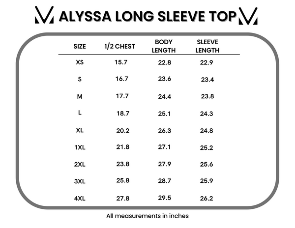 IN STOCK Alyssa Long Sleeve Top - Harvest Leaves