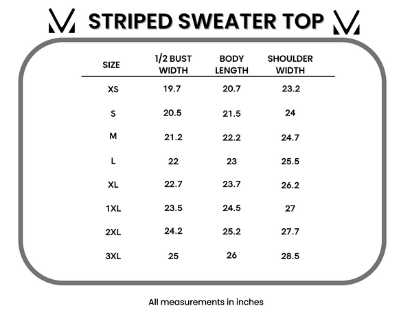 IN STOCK Striped Sweater Top - Black and Purple FINAL SALE