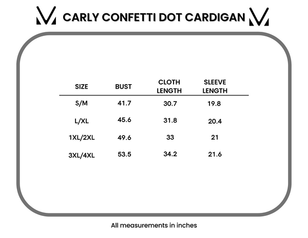 IN STOCK Carly Confetti Dot Cardigan - Lavender