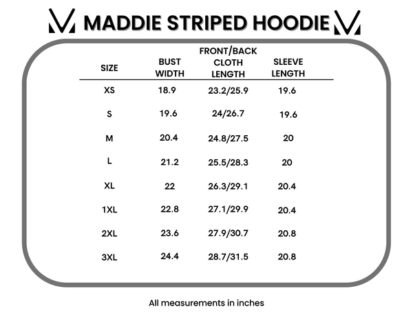 IN STOCK Maddie Striped Hoodie - Pumpkin Spice FINAL SALE
