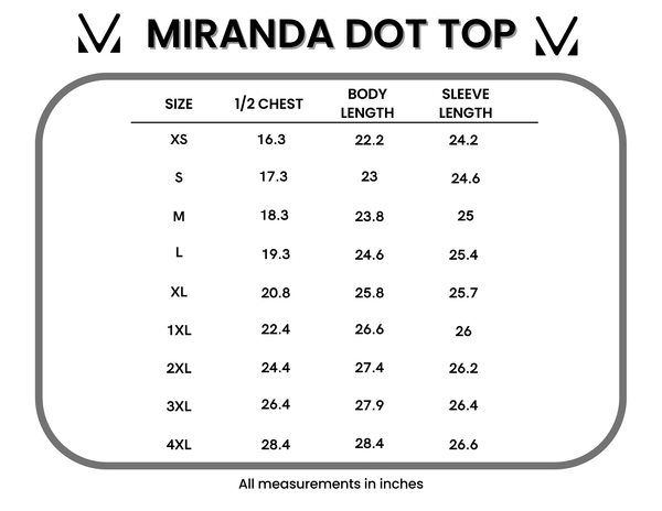 IN STOCK Miranda Dot Top - Black