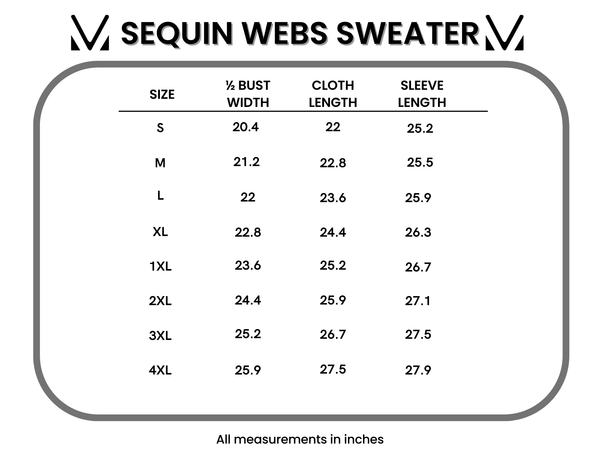 IN STOCK Sequin Webs Sweater FINAL SALE