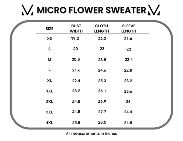 IN STOCK Micro Flower Sweater - Ivory FINAL SALE