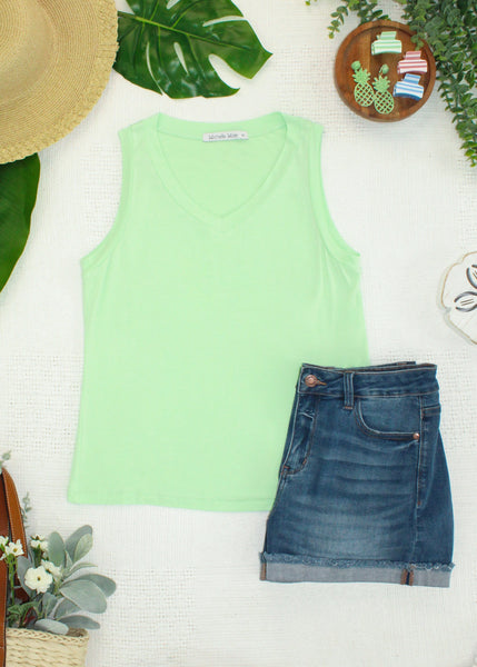 IN STOCK Noelle Tank - Lime
