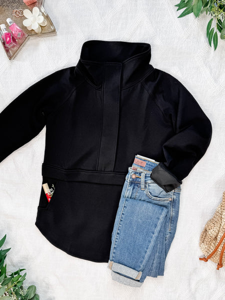 IN STOCK Mia Scuba Halfzip - Black FINAL SALE