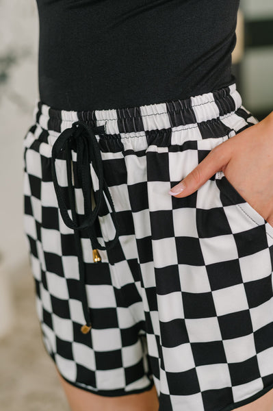 Your Move Checkered Shorts