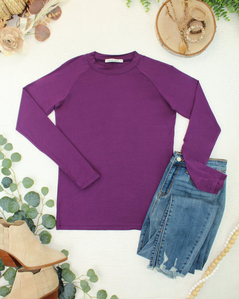 IN STOCK Blair Long Sleeve Top - Purple