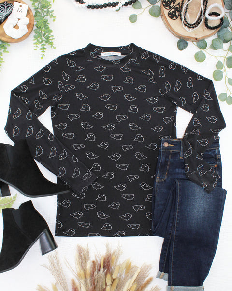 IN STOCK Blair Long Sleeve Top - Midnight Ghosts